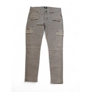 Hudson USA Men's Cargo Pants Size 33 Olive Green Skinny Fit Zip Pocket‎